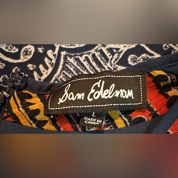 Sam Edelman Sleeveless Flowy Textured Boho Flounced A-line Dress - Picture 4 of 6